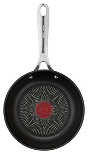 Bratpfanne Jamie Oliver Smart von oben mit Edelstahlgriff und rotem Thermo-Spot in der Mitte