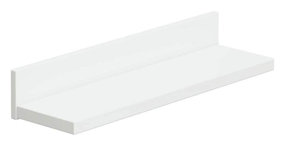 Weißes Wandboard in seitlicher Perspektive