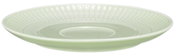 Grote combi-schotel van 16 cm in zachtgroen met geribbelde rand, zijaanzicht