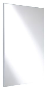 Moderner rechteckiger Wandspiegel mit schmalem Rahmen, seitliche Perspektive