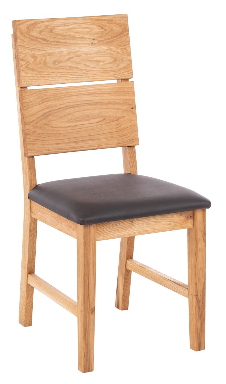 Linea Natura Stuhl ARNOLD Holzstuhl mit gepolsterter Sitzfläche, Vorderansicht