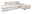 Beige Ecksofa mit Rillenstruktur, Ansicht von vorne links
