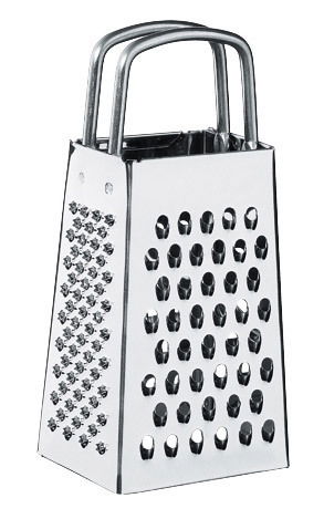 Kleine Vierkantreibe aus Edelstahl, seitliche Perspektive