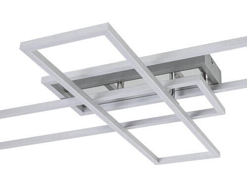 Moderne LED-Deckenleuchte mit rechteckigem Design, seitliche Perspektive