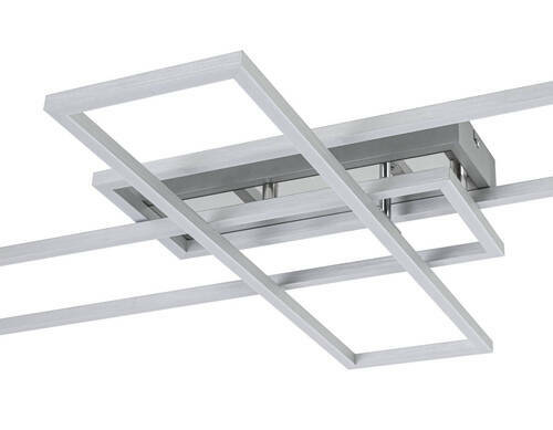 Moderne LED-Deckenleuchte mit rechteckigem Design, seitliche Perspektive