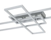 Moderne LED-Deckenleuchte mit rechteckigem Design, seitliche Perspektive