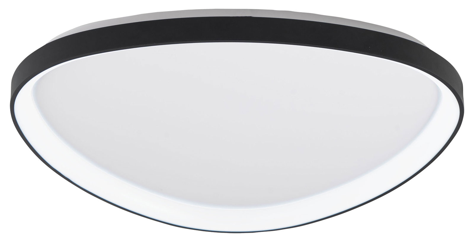 Fabas Luce LED-Deckenleuchte QUIRK Moderne LED-Deckenleuchte in schwarzem Rahmen, seitliche Perspektive