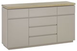 Modernes Sideboard mit Holzplatte, Frontansicht