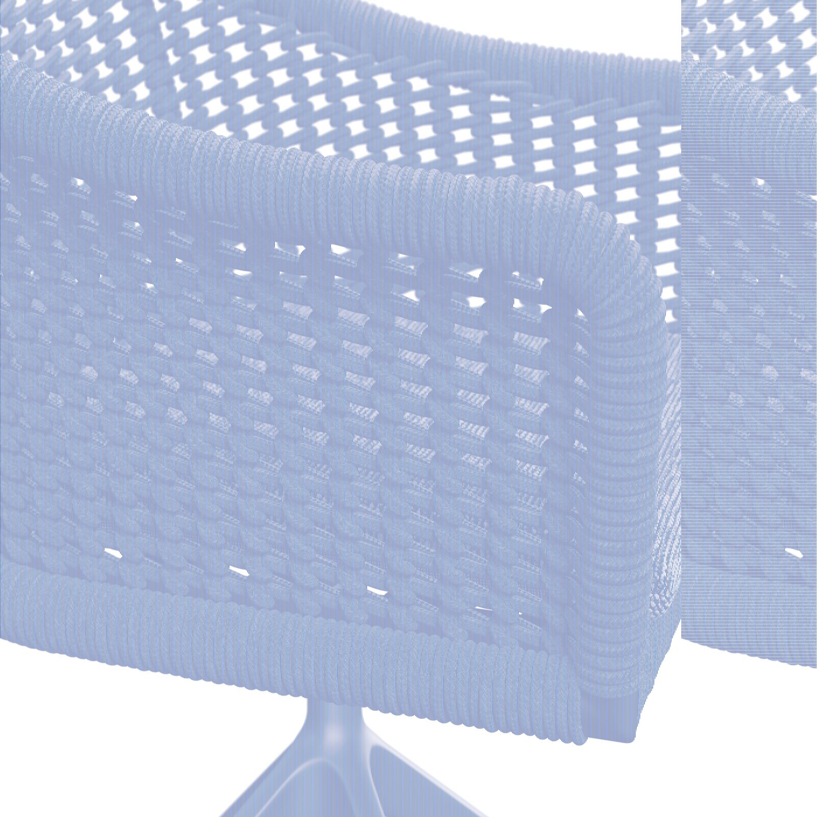 Detailansicht eines Armlehnstuhls mit geflochtenem Seilgewebe in dunkler Farbe, von hinten betrachtet.