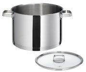 Edelstahl-Suppentopf SAN REMO, 26 cm, mit abgenommenem Deckel, seitliche Perspektive