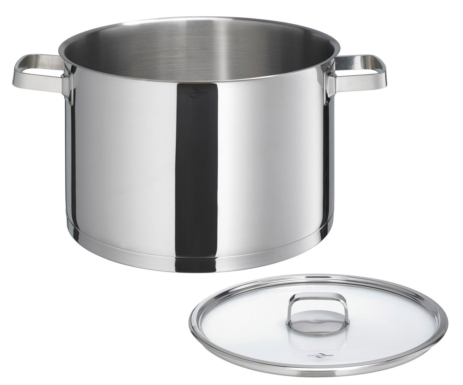 KÜCHENPROFI Suppentopf SAN REMO Edelstahl-Suppentopf SAN REMO, 26 cm, mit abgenommenem Deckel, seitliche Perspektive
