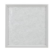 Quadratische LED-Deckenleuchte mit strukturiertem Glas, Ansicht von vorne.