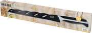 Brotmesser in Verpackung, seitliche Perspektive, 28 cm Klinge, geeignet zum Schneiden von Brot.