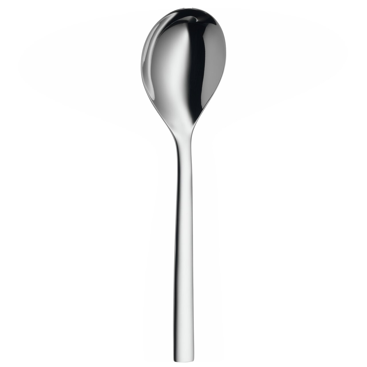 WMF Servierlöffel 25cm NUOVA Eleganter Servierlöffel aus Edelstahl, frontal abgebildet.