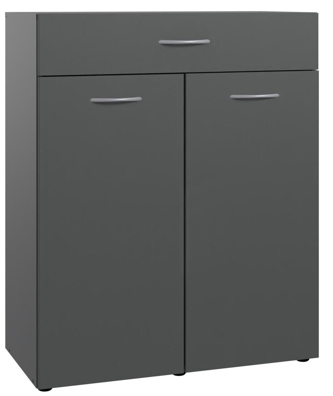 XORA Wäschekommode MULTIRAUMKONZEPT Graue Wäschekommode mit einer Schublade und zwei Türen, Frontalansicht