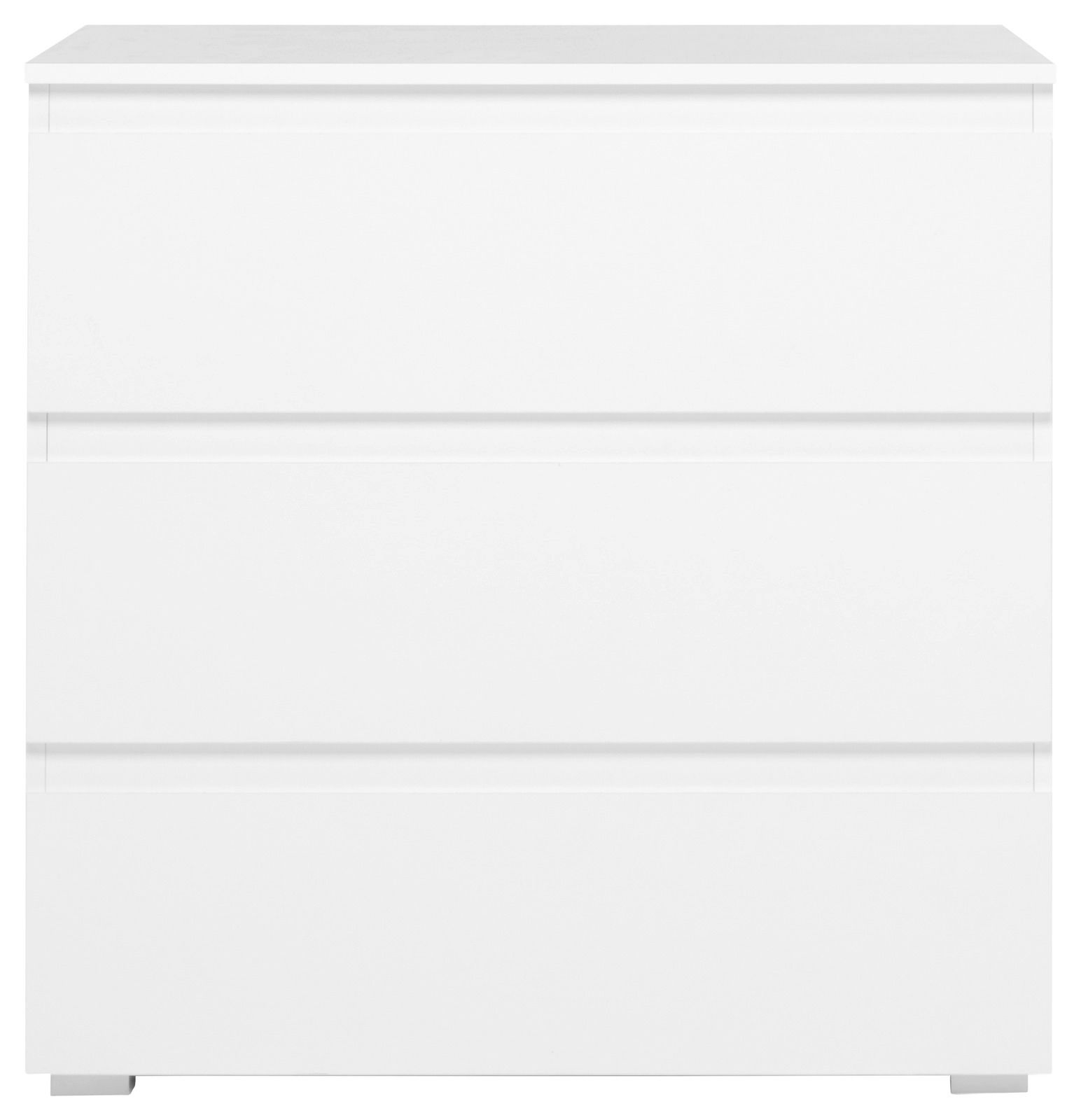 Z2 Kommode IMAGE Weiße Kommode mit drei Schubladen, Frontalansicht