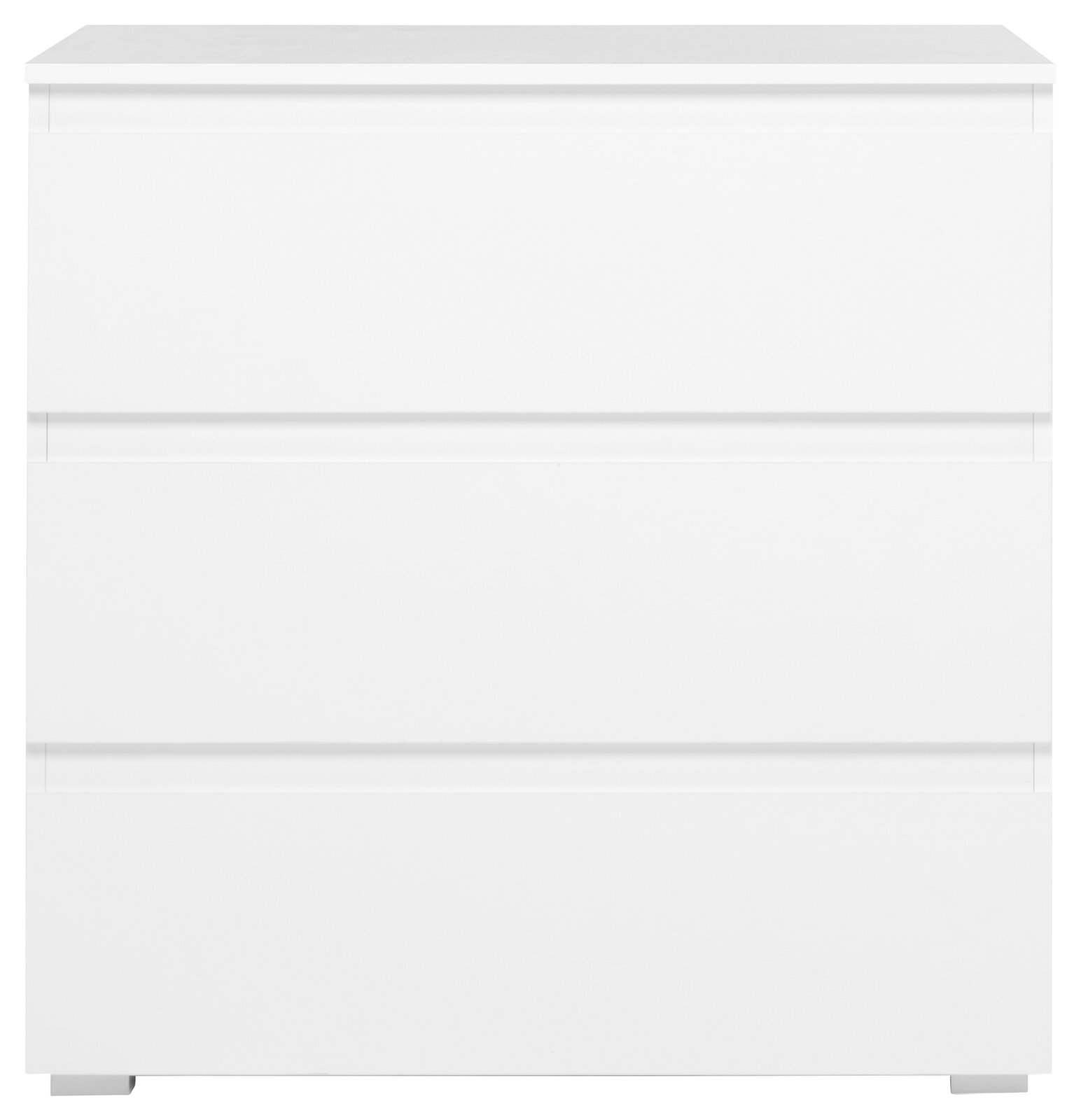 Z2 Kommode IMAGE Weiße Kommode mit drei Schubladen, Frontalansicht