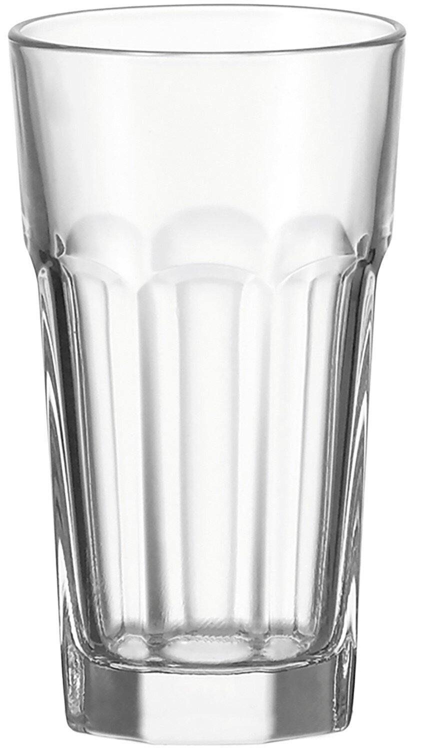 Leonardo Longdrinkbecher ROCK Transparenter Longdrinkbecher ROCK aus Glas, frontal fotografiert.