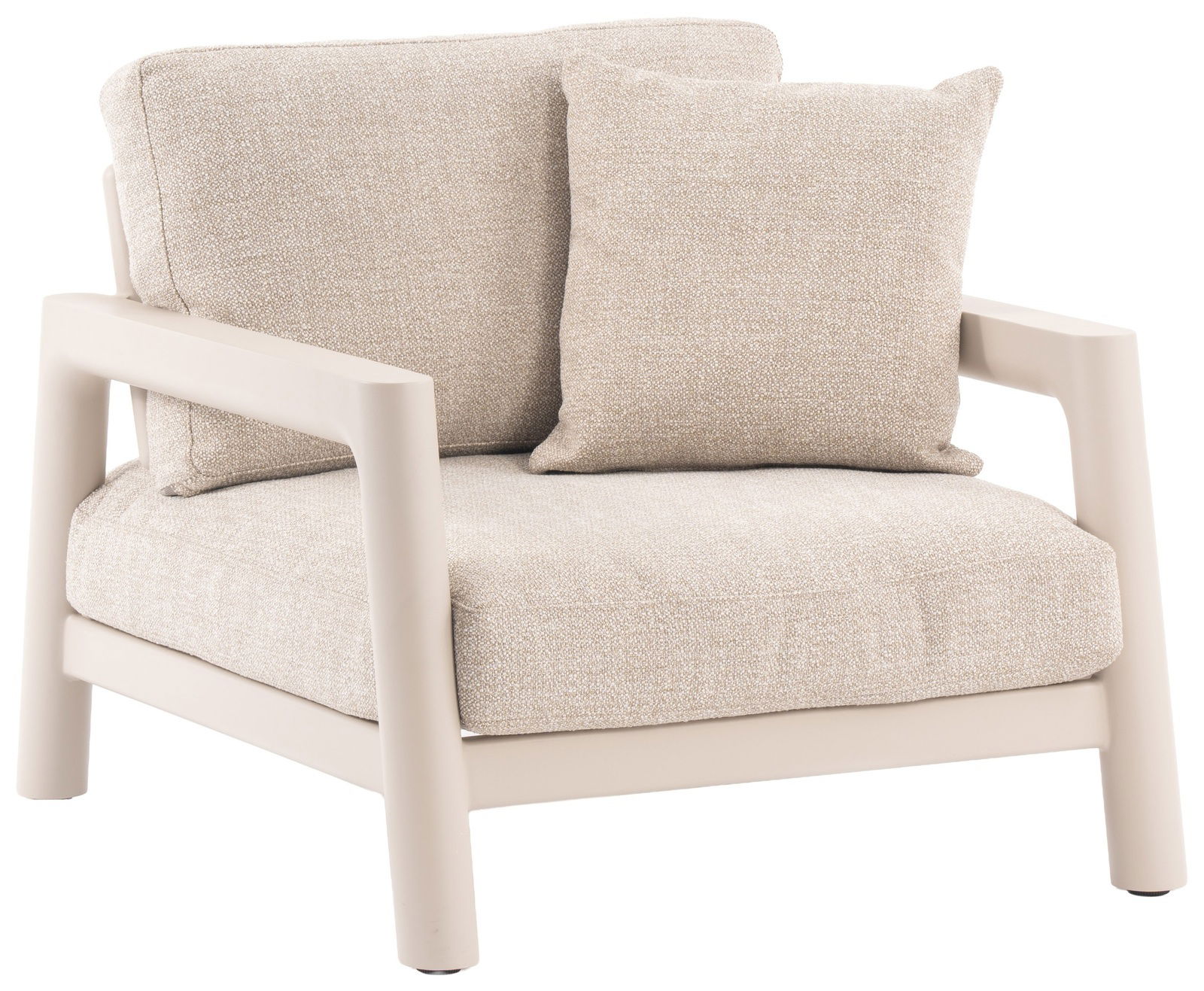 Zebra Loungesessel COZY LOUNGE Beiger Loungesessel mit Kissen, seitliche Perspektive