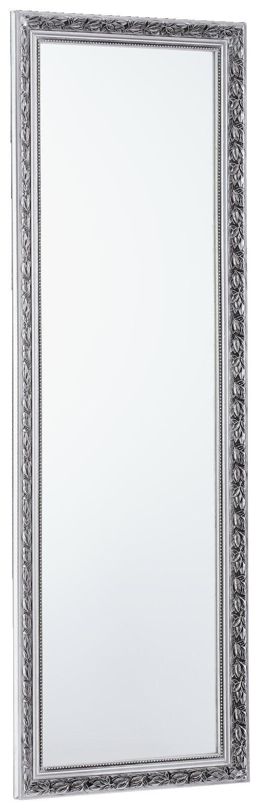 Eleganter Standspiegel mit reich verziertem Rahmen, seitliche Perspektive