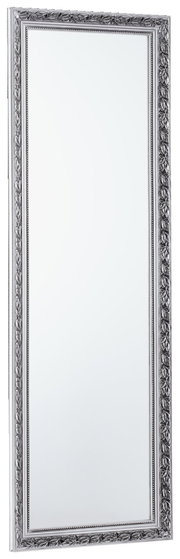 Eleganter Standspiegel mit reich verziertem Rahmen, seitliche Perspektive