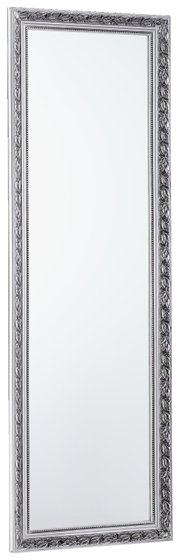 Eleganter Standspiegel mit reich verziertem Rahmen, seitliche Perspektive