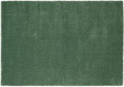 Grüner Uni-Teppich in Draufsicht