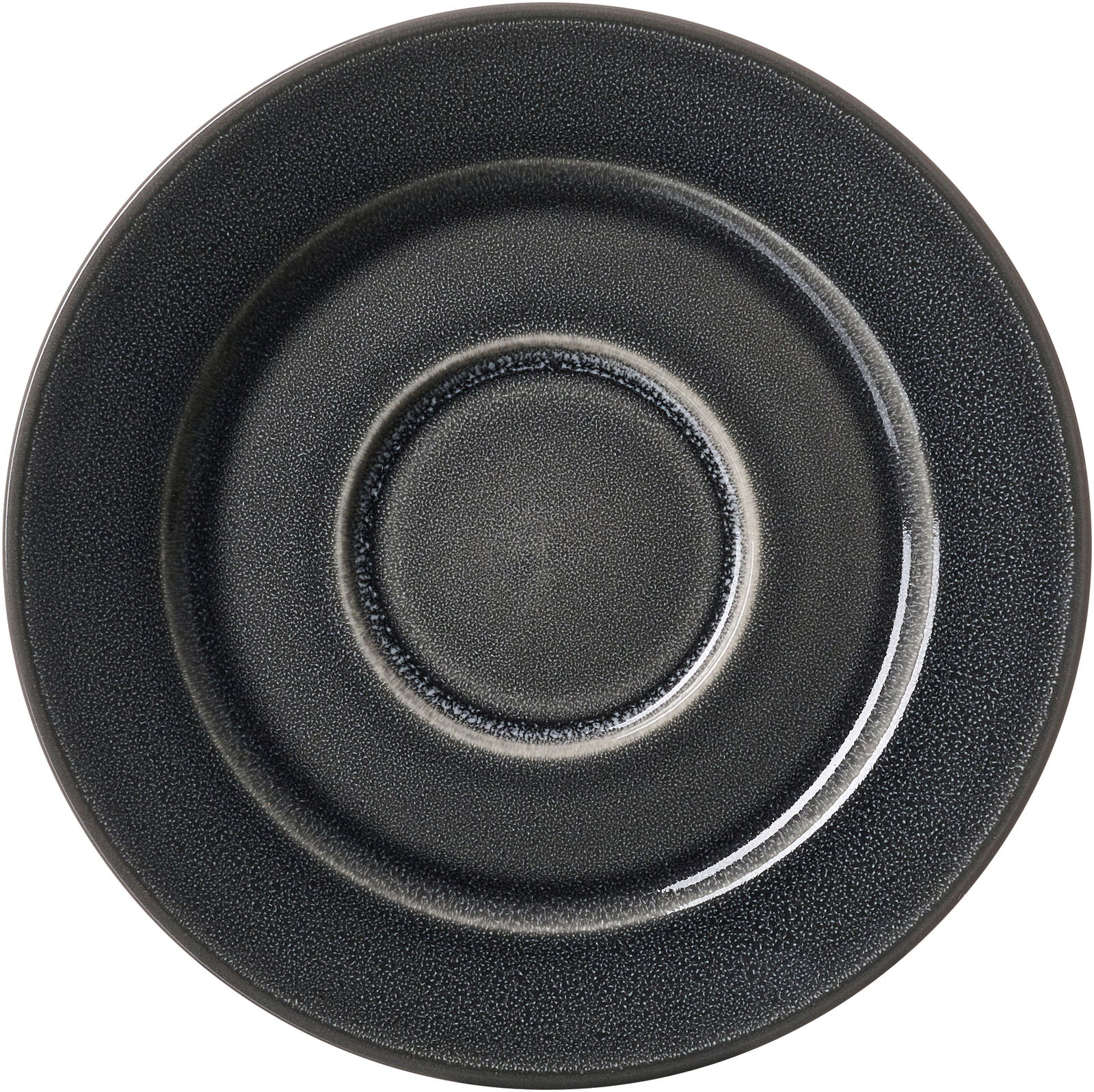 Schwarze Kaffeeuntertasse 15,5 cm, Draufsicht