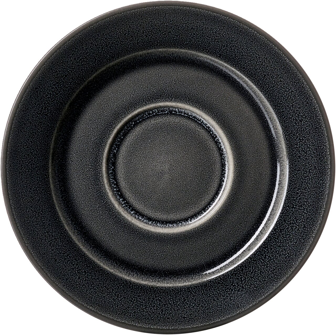 Schwarze Kaffeeuntertasse 15,5 cm, Draufsicht