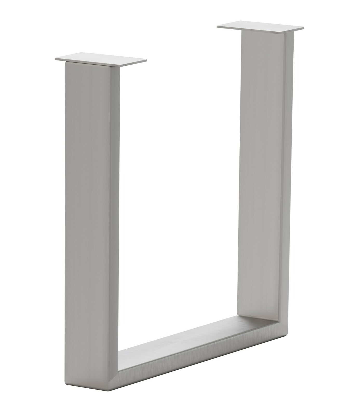 Metallisches Tischgestell in U-Form, seitliche Perspektive