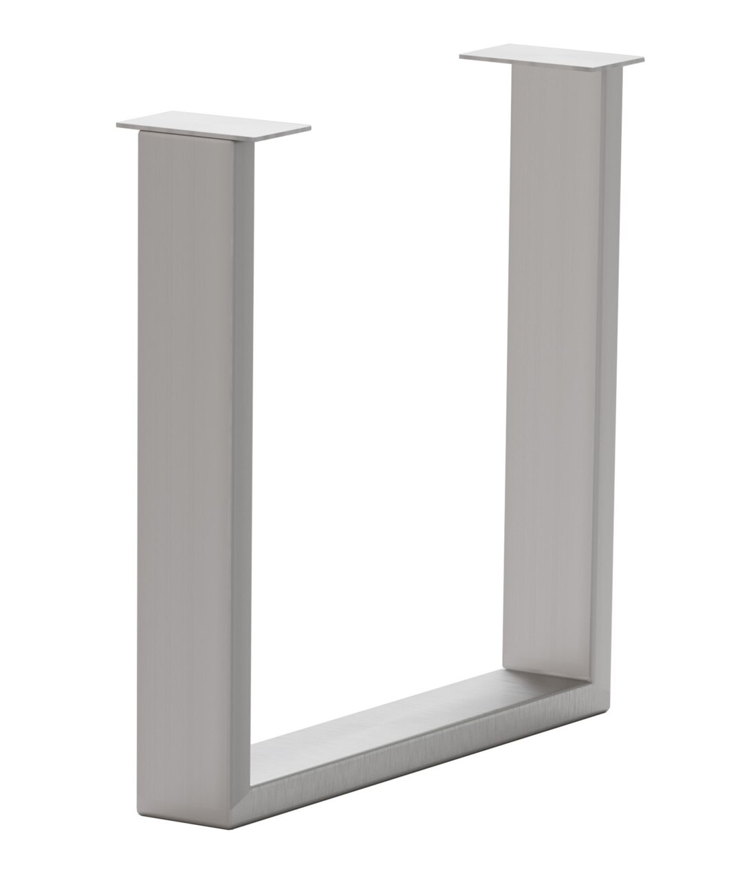 Metallisches Tischgestell in U-Form, seitliche Perspektive