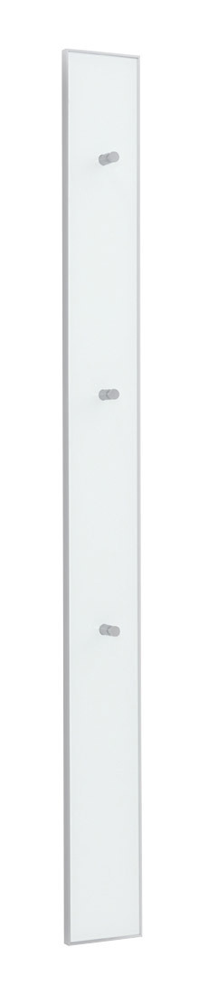 VOSS Garderobenleiste VORTINA Weiße Garderobenleiste mit drei Haken, seitliche Perspektive