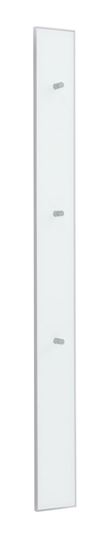 VOSS Garderobenleiste VORTINA Weiße Garderobenleiste mit drei Haken, seitliche Perspektive