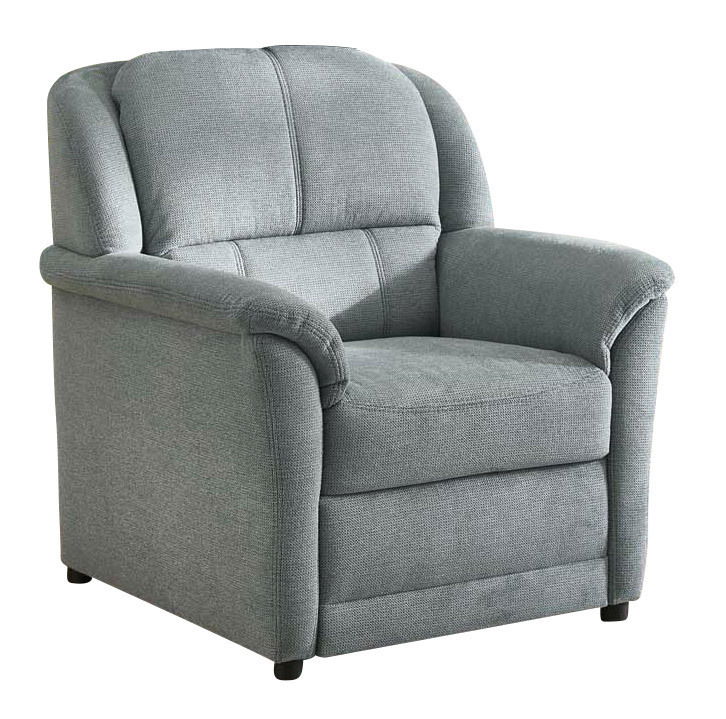 Beldomo Comfort Sessel MATARO Grauer Sessel mit gepolsterten Armlehnen und Rückenlehne, Vorderansicht