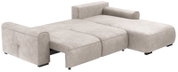 Beige Ecksofa in Liegeposition, Perspektive von schräg vorne