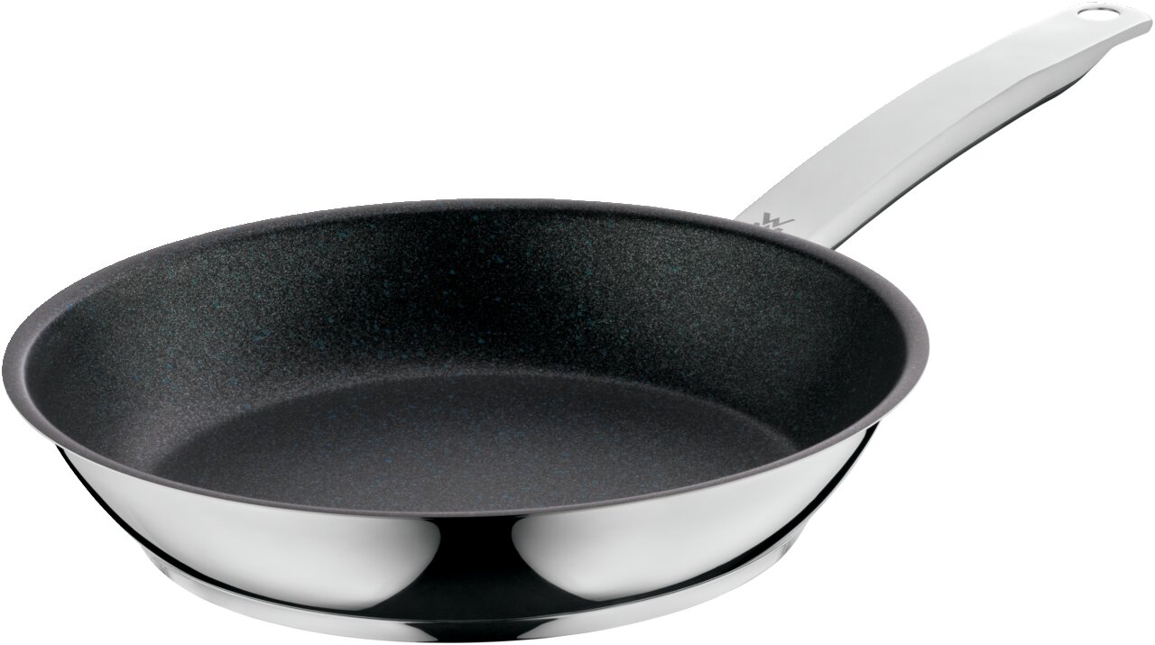 WMF Stielpfanne Advanc 24 cm Stielpfanne PermaDur Advanc 24 aus Edelstahl mit Antihaftbeschichtung, seitliche Perspektive