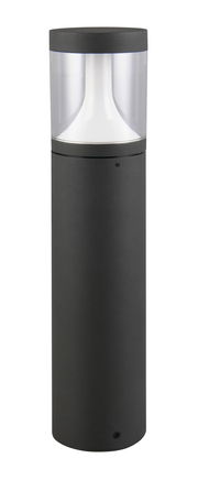 LED-Außen-Sockelleuchte in zylindrischer Form, seitliche Perspektive