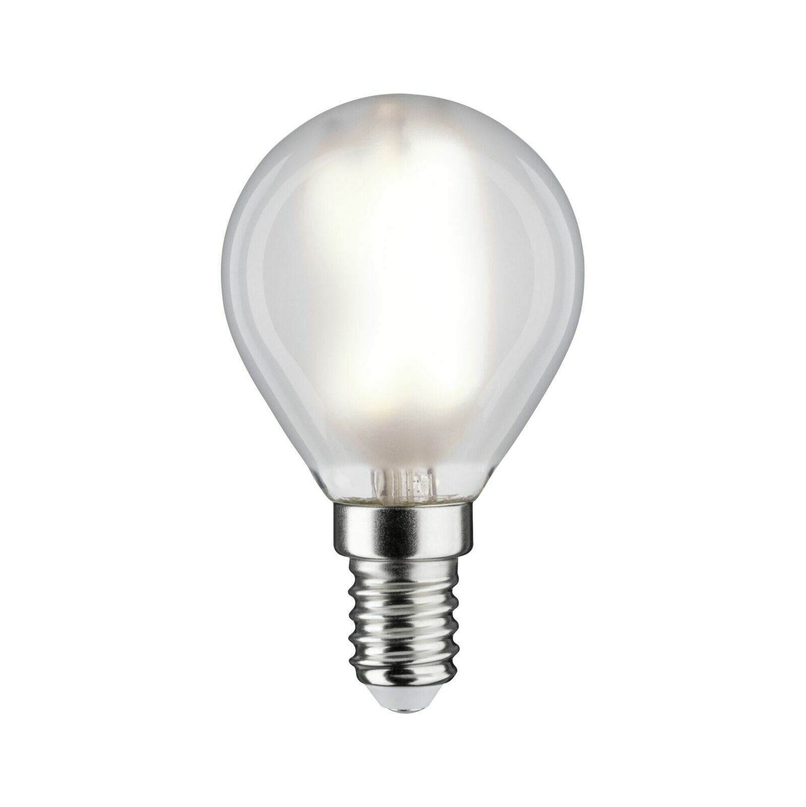 LED Leuchtmittel mit E14-Sockel, frontal abgebildet