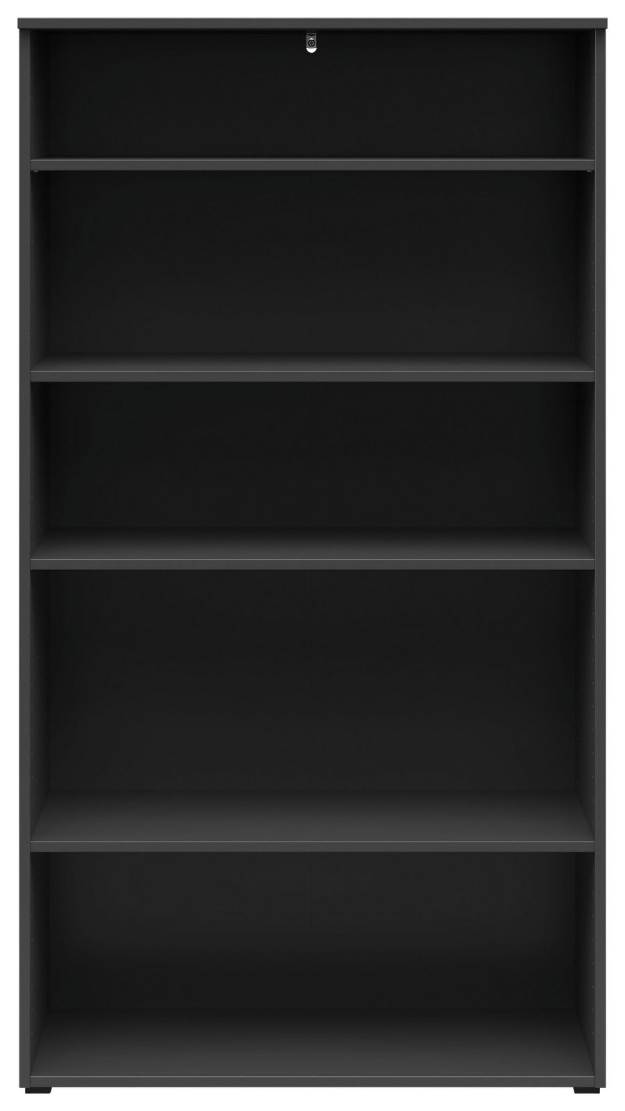 Carryhome Regal MULTISTAURAUM Schwarzes Regal mit fünf Ebenen, frontal betrachtet