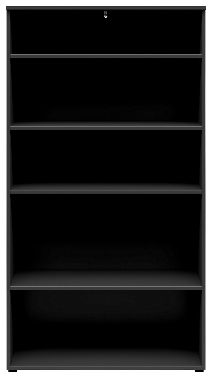 Carryhome Regal MULTISTAURAUM Schwarzes Regal mit fünf Ebenen, frontal betrachtet