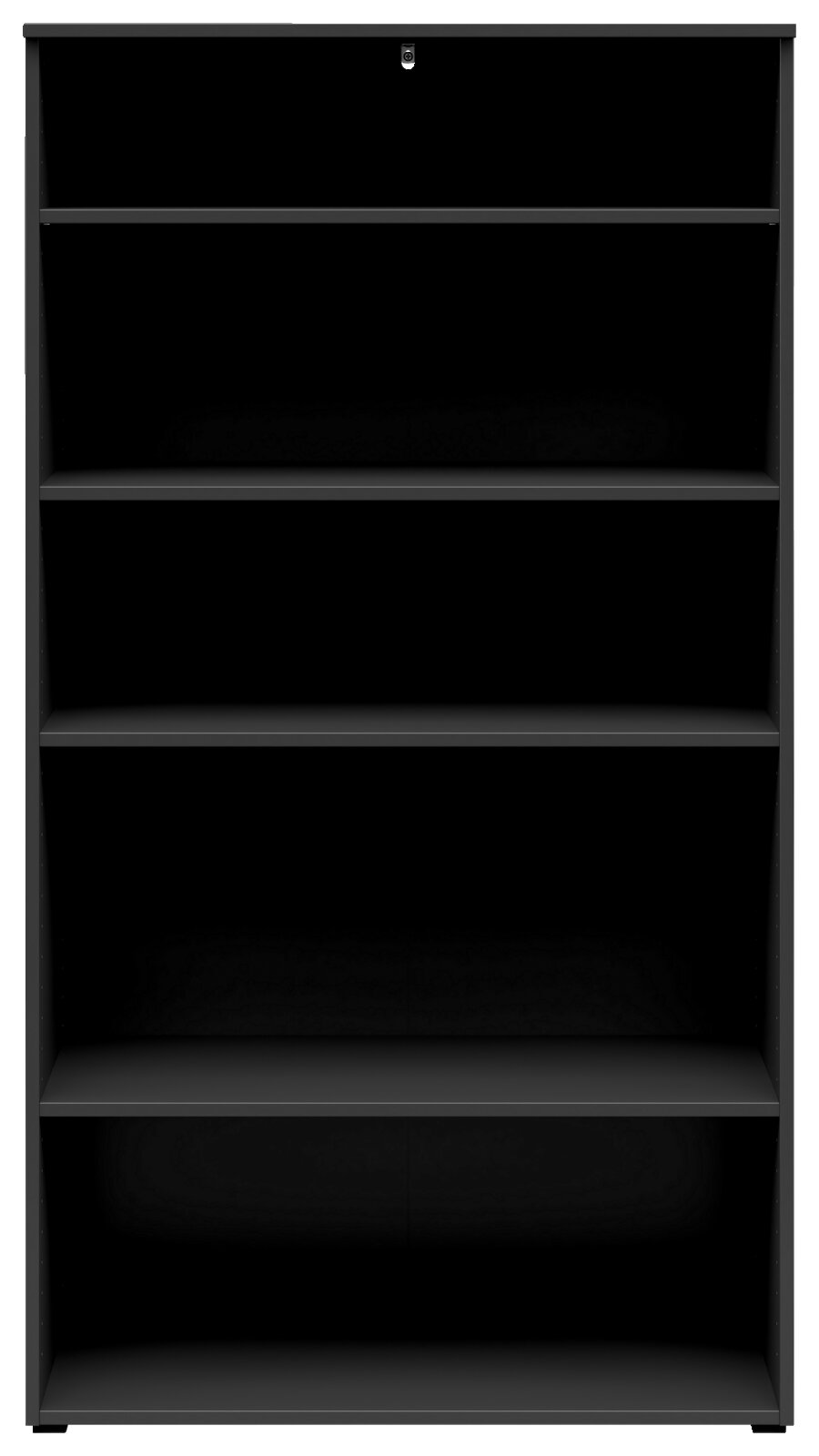Carryhome Regal MULTISTAURAUM Schwarzes Regal mit fünf Ebenen, frontal betrachtet