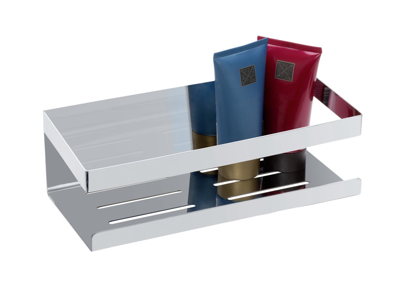 Schöner Wohnen Wandablage MELETO Glänzende Wandablage Meleto mit zwei Tuben, seitliche Perspektive