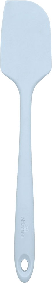 Hellblauer Teigschaber aus Silikon, Ansicht von oben