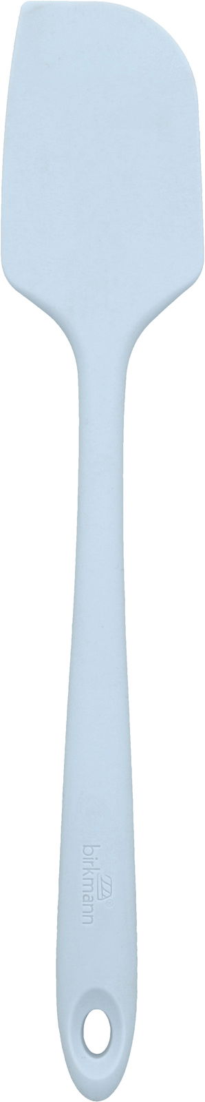 Hellblauer Teigschaber aus Silikon, Ansicht von oben