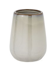 Keramik Zahnputzbecher Marano in sanftem Beige, seitliche Perspektive