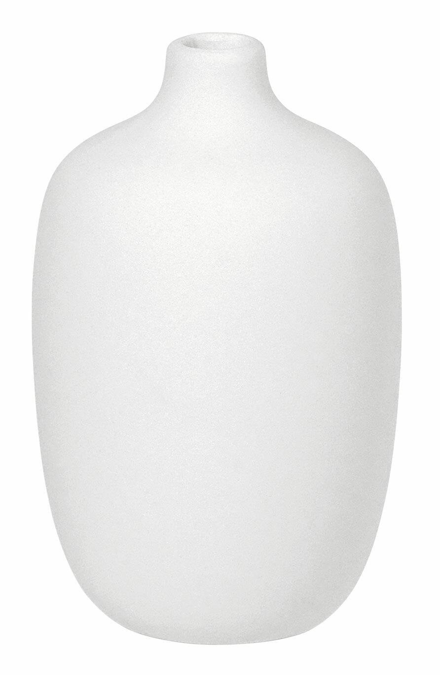 blomus Vase CEOLA Weiße Vase CEOLA in minimalistischem Design, frontal abgebildet.