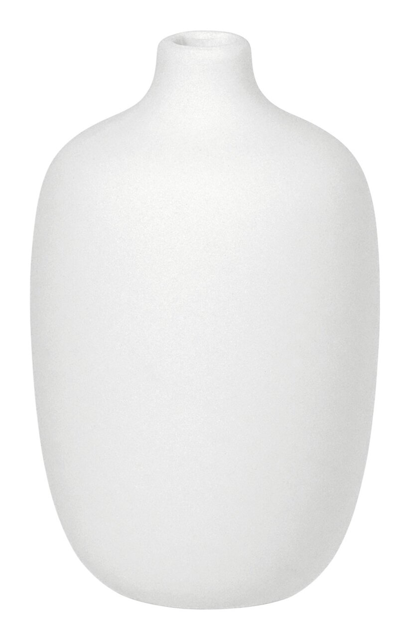blomus Vase CEOLA Weiße Vase CEOLA in minimalistischem Design, frontal abgebildet.