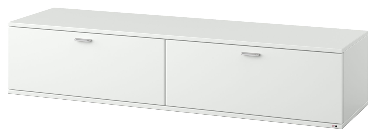 Set one by Musterring TV-Lowboard TACOMA Weißes TV-Lowboard mit zwei Türen, seitliche Perspektive