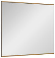 Rechteckiger Spiegel mit Holzrahmen, seitliche Perspektive