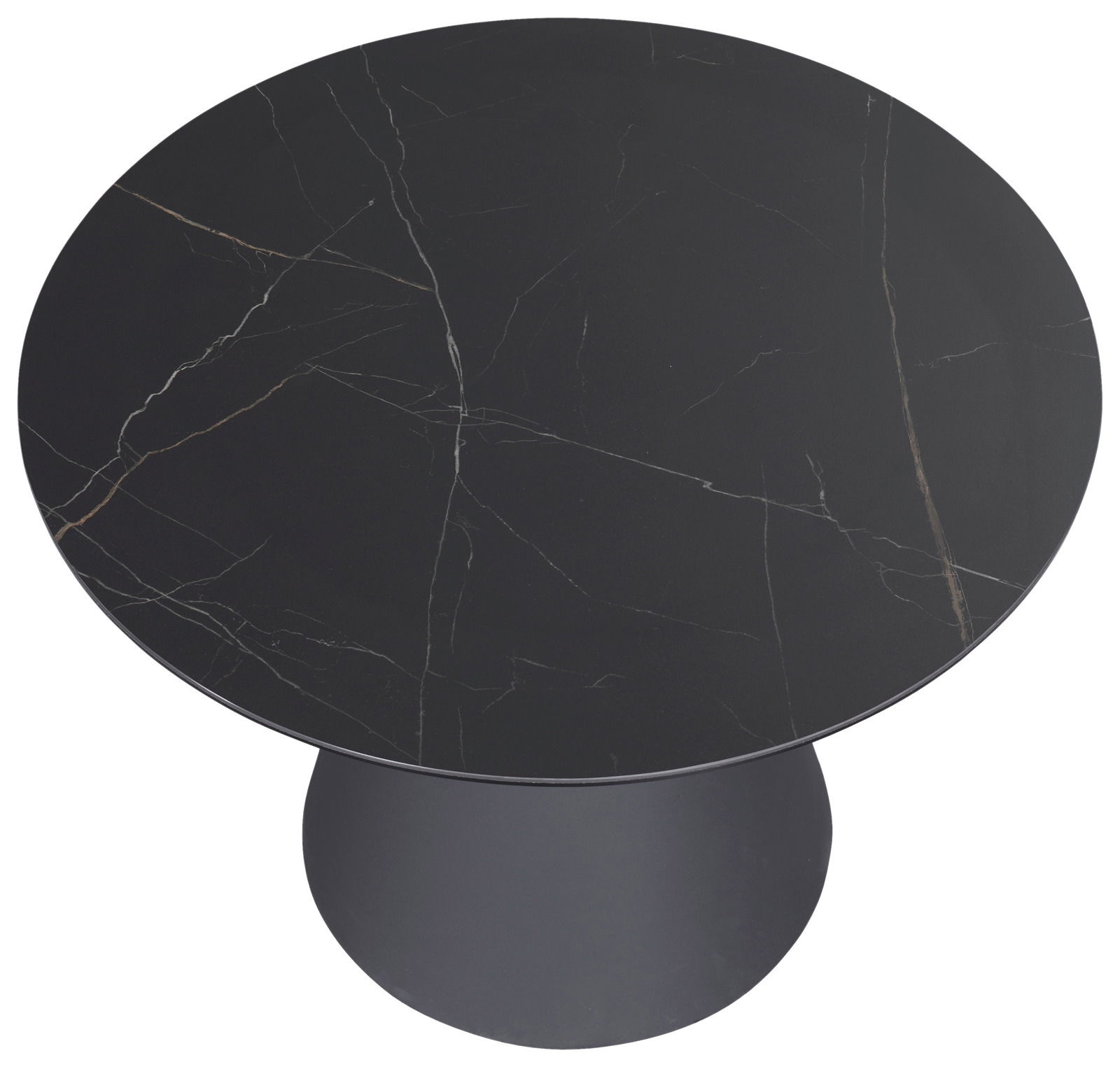 Novel Beistelltisch COMO Runder Beistelltisch mit schwarzer Marmoroptik, Ansicht von oben